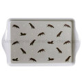 15 pouces Rectangle Melamine Serving Tray with Handle (TR1130)